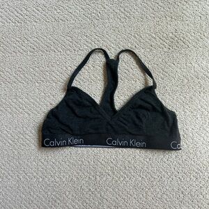 dark grey calvin klein bralette
